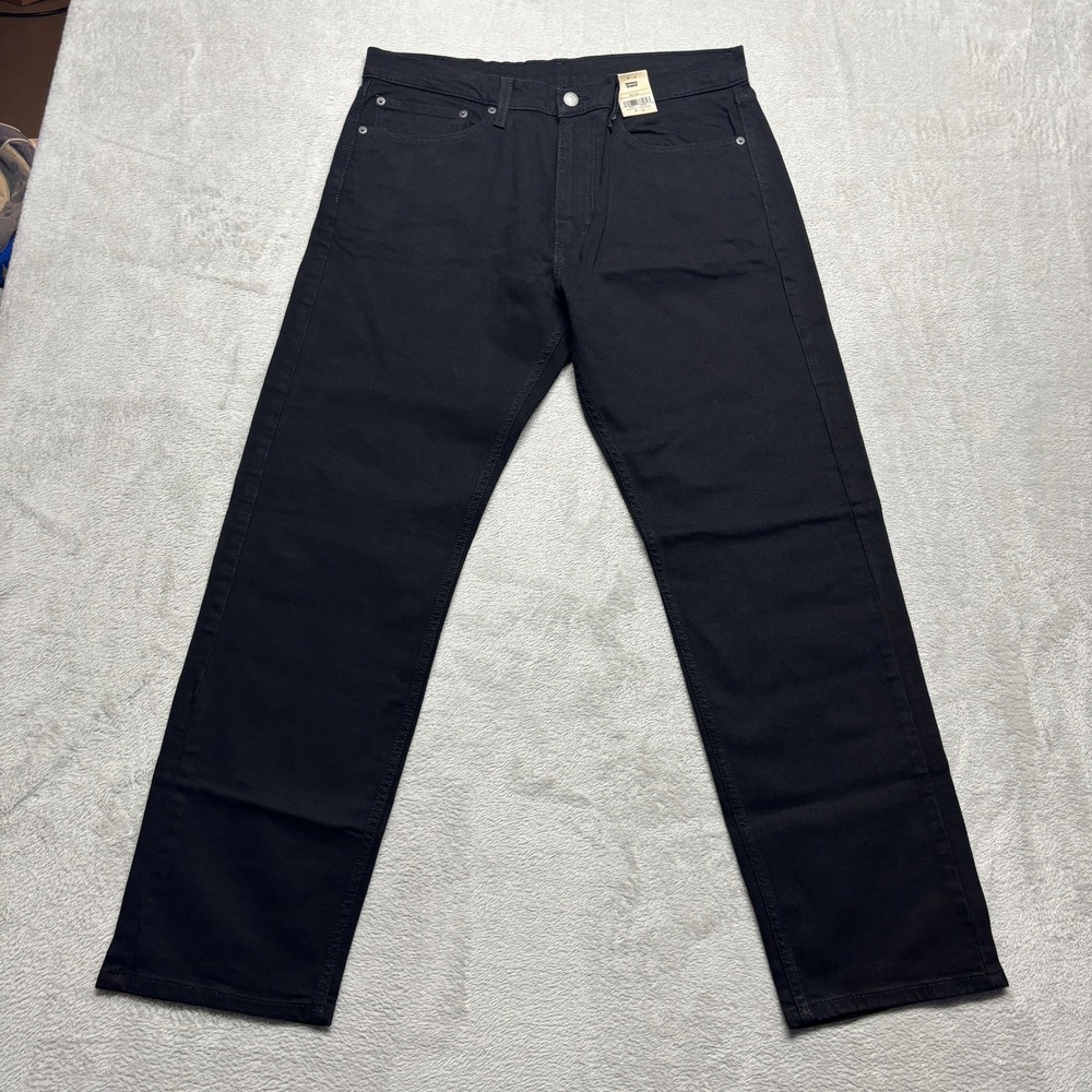 NEW Levi's 505 Regular Fit Jeans Mens 36x32 *31 Black Straight Leg Denim Pants